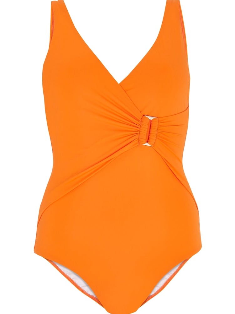 Mint Velvet Orange Tummy Control Plunge Swimsuit - Image 3 of 3