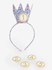 JoJo Maman Bébé Ditsy Birthday Crown Headband - Image 1 of 3