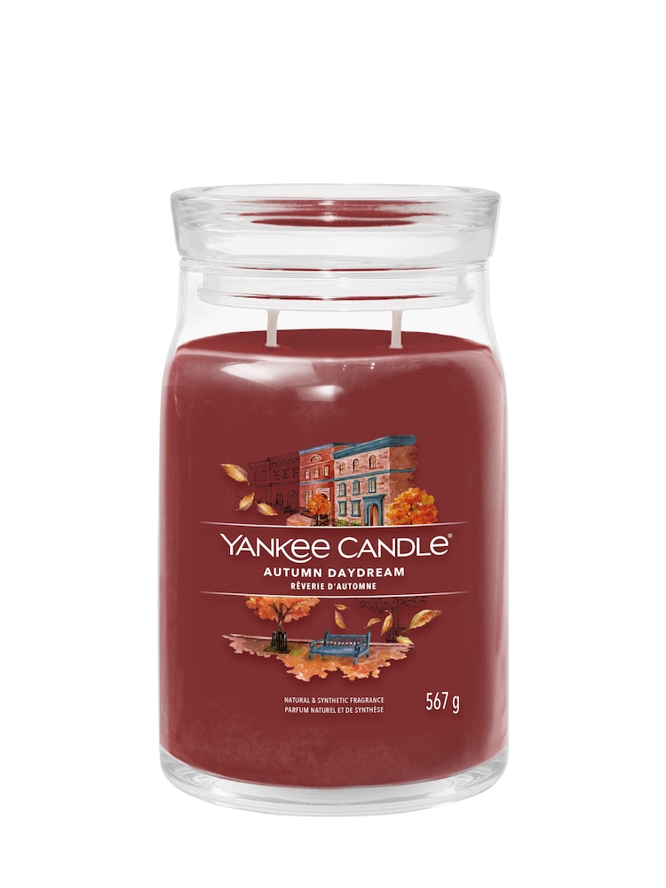 Yankee Candle Cream Signature Jar Autumn Daydream Scented Large Candle - Image 2 of 3