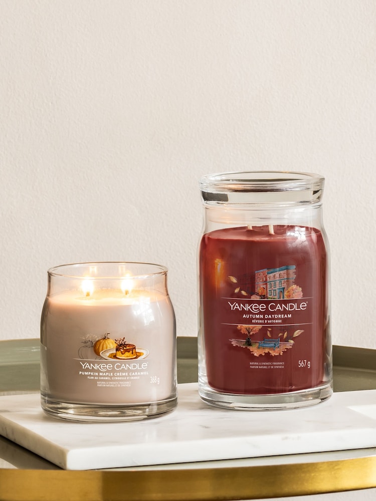 Yankee Candle Cream Signature Jar Autumn Daydream Scented Large Candle - Image 3 of 3
