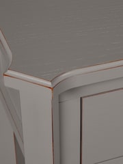 Laura Ashley Pale Charcoal Henshaw 3 Drawer Triple Console Table - Image 4 of 5