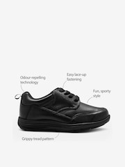 Black Standard Fit (F) School Leather Lace-Up Shoes - Image 6 of 6