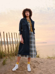 Azul - Seasalt Cornwall Penweathers Waterproof Trench 100% Cotton Coat - Imagen 1 de 7