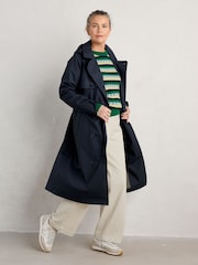 Azul - Seasalt Cornwall Penweathers Waterproof Trench 100% Cotton Coat - Imagen 3 de 7