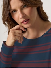 M&Co Stripe Long Sleeve Cotton Crew T-Shirt - Bild 4 von 6
