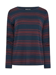 M&Co Stripe Long Sleeve Cotton Crew T-Shirt - Bild 5 von 6