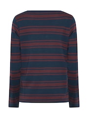 M&Co Stripe Long Sleeve Cotton Crew T-Shirt - Bild 6 von 6