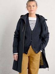 Seasalt Cornwall Blue Petite Coverack Waterproof Coat - Image 2 of 6