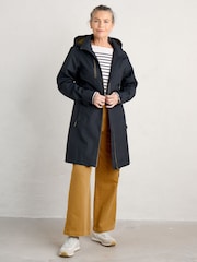 Seasalt Cornwall Blue Petite Coverack Waterproof Coat - Image 3 of 6