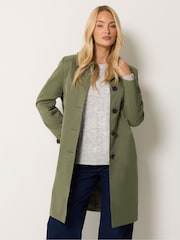 M&Co Green Collared Trench Coat - Image 1 of 6