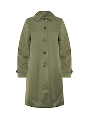 M&Co Green Collared Trench Coat - Image 5 of 6