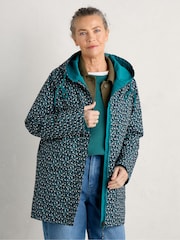 Seasalt Cornwall Blue The Reversible Waterproof Raincoat - Image 1 of 5