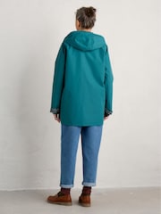 Seasalt Cornwall Blue The Reversible Waterproof Raincoat - Image 2 of 5