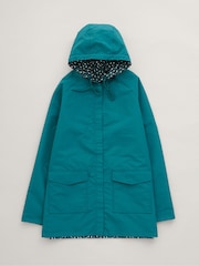 Seasalt Cornwall Blue The Reversible Waterproof Raincoat - Image 4 of 5