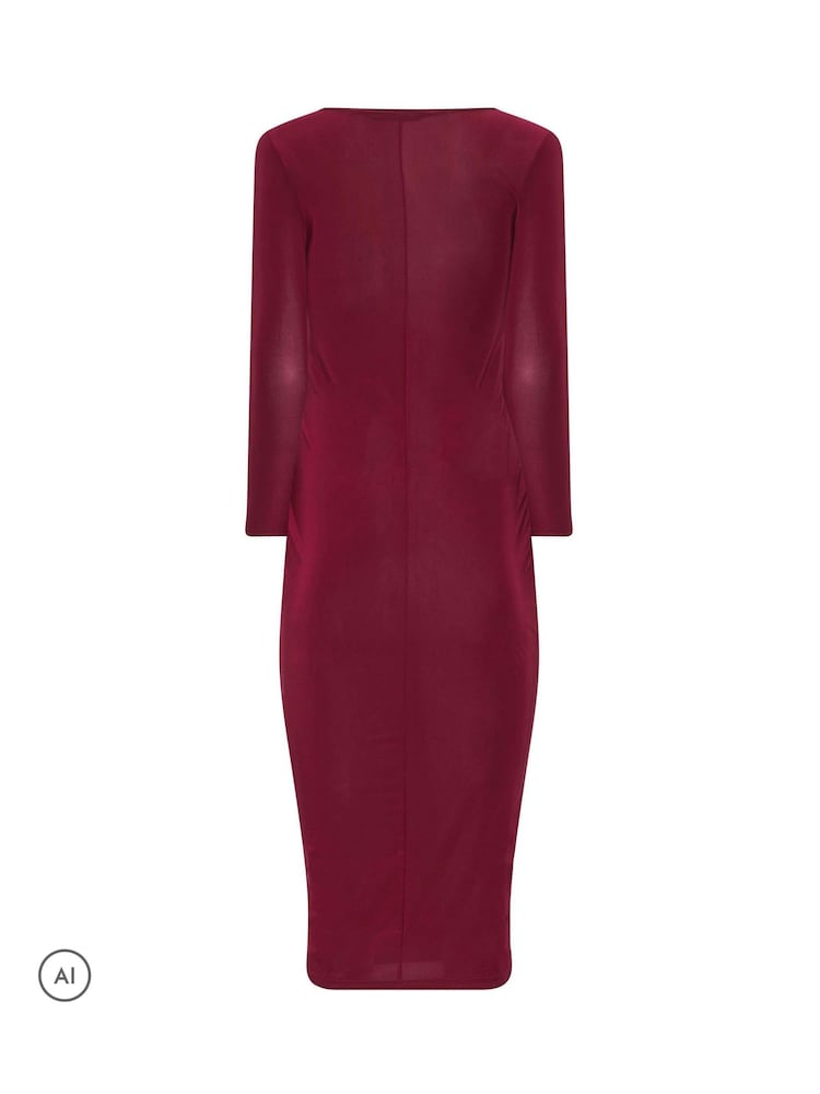 PixieGirl Petite Red Knot Detail Midi Dress - Image 6 of 6 PixieGirl Petite Red Knot Detail Midi Dress - Image 6 of 6