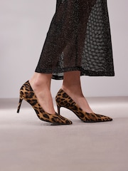 Animal Print Regular/Wide Fit Forever Comfort® Point Toe Mid Heel Court Shoes - Image 1 of 8