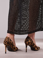 Animal Print Regular/Wide Fit Forever Comfort® Point Toe Mid Heel Court Shoes - Image 3 of 8