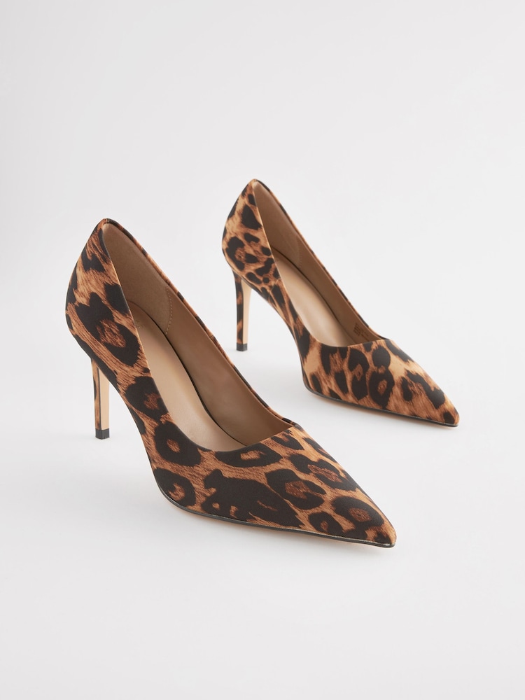 Animal Print Regular/Wide Fit Forever Comfort® Point Toe Mid Heel Court Shoes - Image 4 of 8