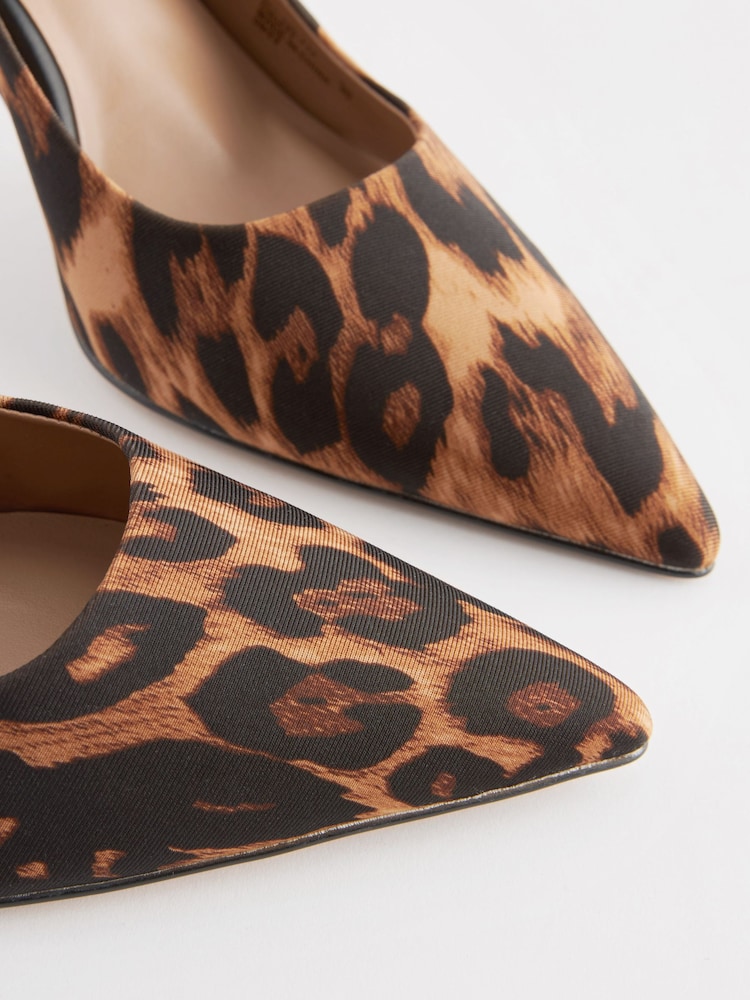 Animal Print Regular/Wide Fit Forever Comfort® Point Toe Mid Heel Court Shoes - Image 6 of 8