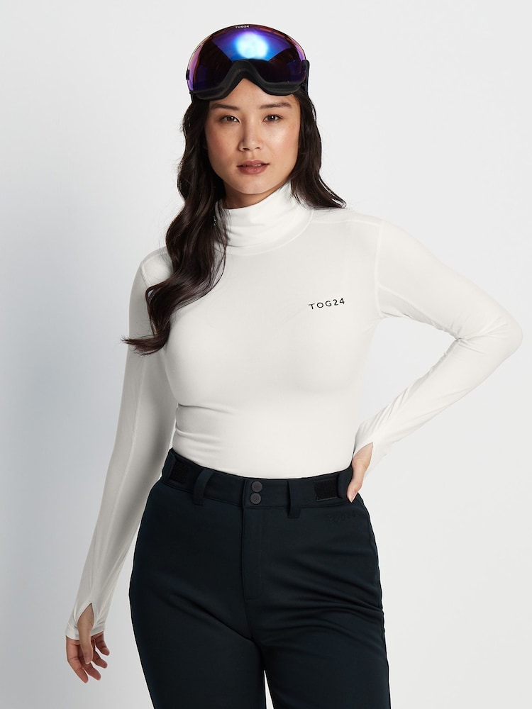 Tog 24 White Snowdon Thermal Zip Neck T-Shirt - Image 1 of 8