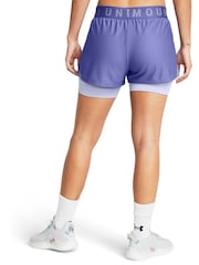Under Armour Blue 2-In-1 Shorts - Image 2 of 4
