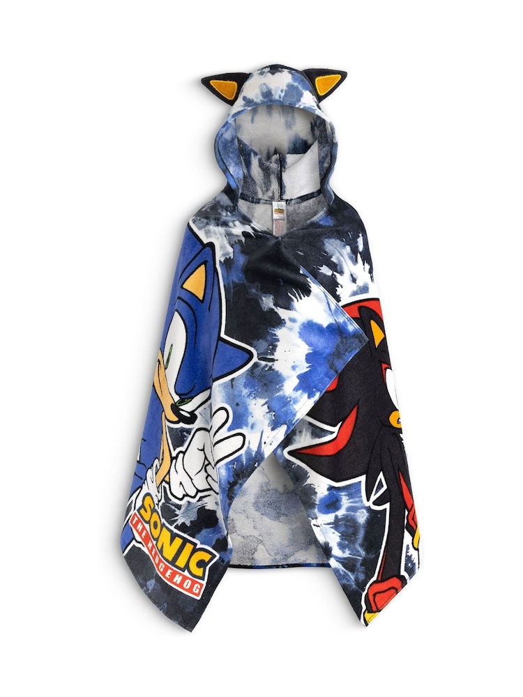 Vanilla Underground Black Sonic The Hedgehog Poncho Towel - Image 1 of 6