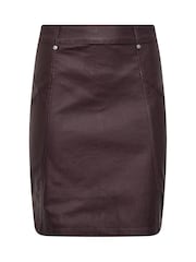 M&Co Purple Coated Seam Detail A-Line Skirt - Image 5 of 6