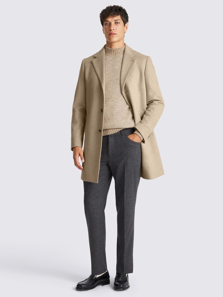 MOSS Natural Wool Blend Overcoat - Image 2 of 5