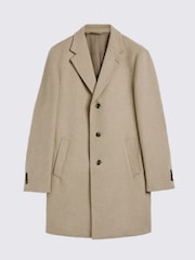 MOSS Natural Wool Blend Overcoat - Image 5 of 5