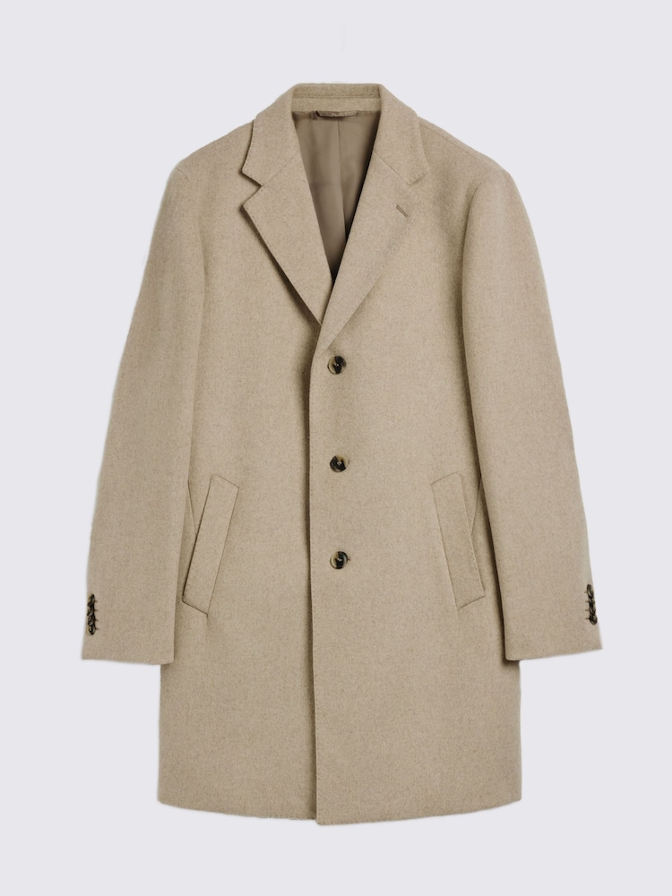 MOSS Natural Wool Blend Overcoat - Image 5 of 5