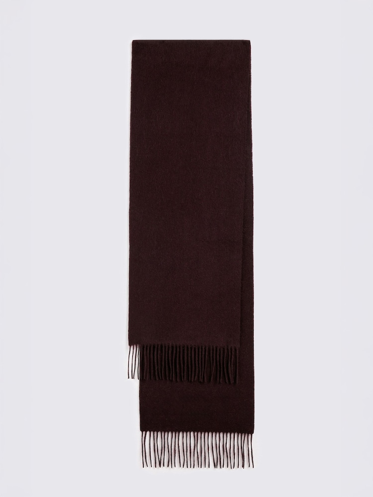 MOSS Red Cashmere Blend Scarf - Image 1 of 2 MOSS Red Cashmere Blend Scarf - Image 1 of 2