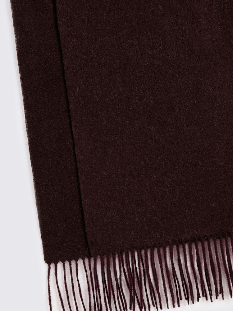 MOSS Red Cashmere Blend Scarf - Image 2 of 2 MOSS Red Cashmere Blend Scarf - Image 2 of 2