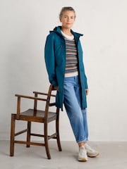 Seasalt Cornwall Teal Petite Coverack Waterproof Coat - Image 1 of 5