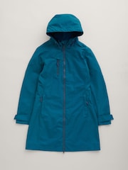 Seasalt Cornwall Teal Petite Coverack Waterproof Coat - Image 4 of 5