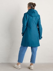 Seasalt Cornwall Teal Tall Coverack Waterproof Coat - Image 3 of 5