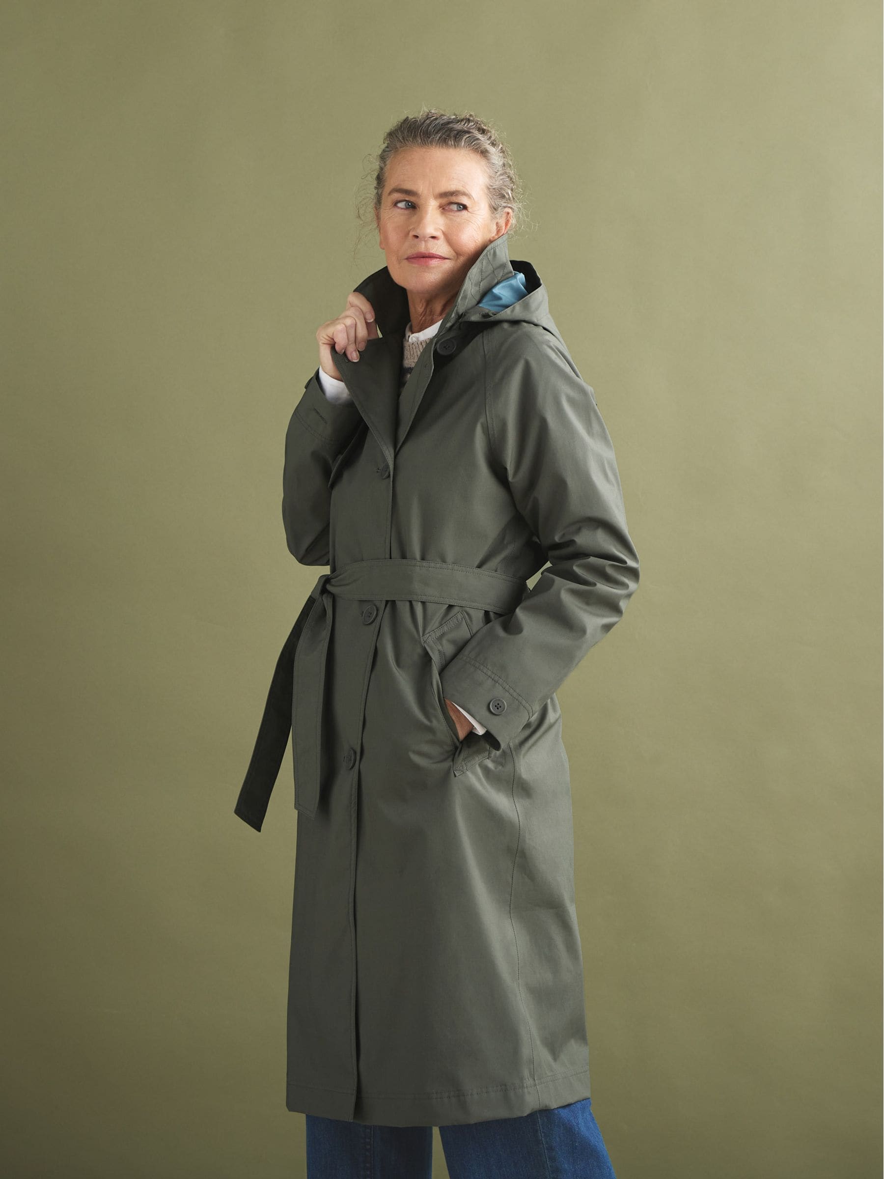 Buy Seasalt Cornwall Green Penweathers Waterproof Trench 100 Cotton Coat from Next Netherlands