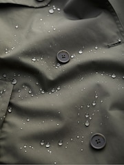 Seasalt Cornwall Green Penweathers Waterproof Trench 100% Cotton Coat - Image 7 of 7