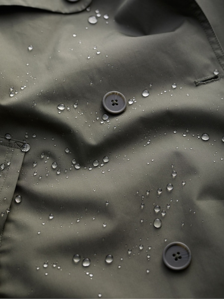 Seasalt Cornwall Green Penweathers Waterproof Trench 100% Cotton Coat - Image 7 of 7