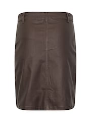 M&Co Brown Coated Pocket A-Line Skirt - Image 6 of 6