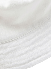 White Linen Rich Bucket Hat (3mths-16yrs) - Image 3 of 3