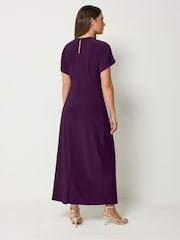 Күлгін - Long Tall Sally түйінмен безендірілген миди көйлек - 6суретінің 3 суреті
