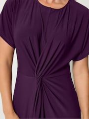 Күлгін - Long Tall Sally түйінмен безендірілген миди көйлек - 6суретінің 4 суреті