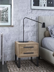 Wiemann Oak Jenson 2 Drawer Bedside Table - Image 1 of 2