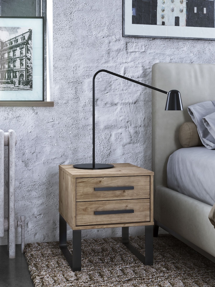 Wiemann Oak Jenson 2 Drawer Bedside Table - Image 1 of 2