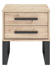 Wiemann Oak Jenson 2 Drawer Bedside Table - Image 2 of 2