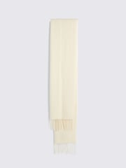 MOSS White Cashmere Blend Scarf - Image 1 of 2