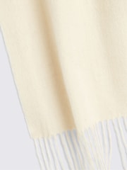 MOSS White Cashmere Blend Scarf - Image 2 of 2