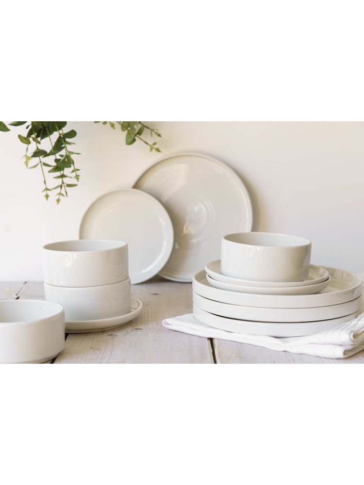 Mikasa White Camberlie Dinner Set 12 Piece - Image 1 of 5