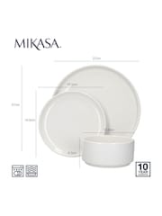 Mikasa White Camberlie Dinner Set 12 Piece - Image 5 of 5