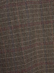 Taupe Brown Trimmed Check Heritage Trousers - Image 3 of 3